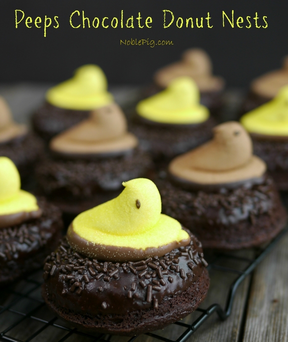 Peeps Chocolate Donut Nests perfect Easter treat from Noble Pig