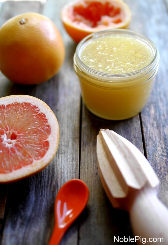 Zesty Grapefruit Sugar Scrub from Noble Pig perfect for giving