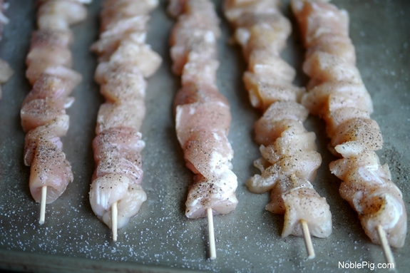 Grilled Buttery Chicken Skewers with Crazy Sauce Noble Pig Skewers