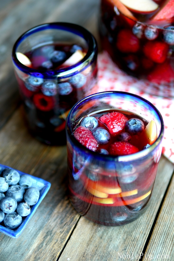 Red White and Blue Sangria from Noble Pig Blog