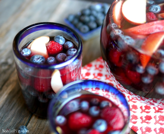 Red White and Blue Sangria from Noble Pig