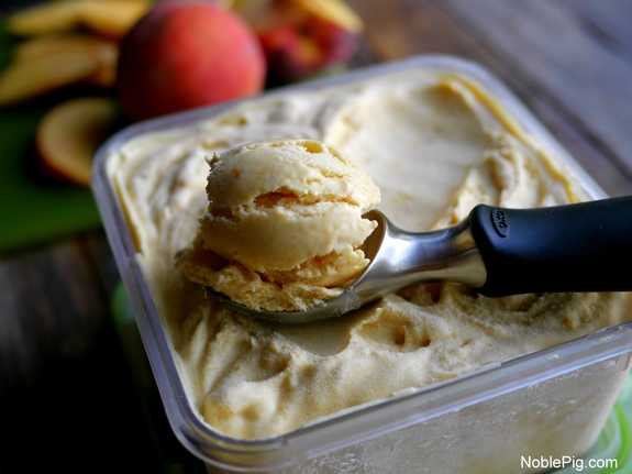 Fresh Peach and Cinnamon Ice Cream from Noble Pig