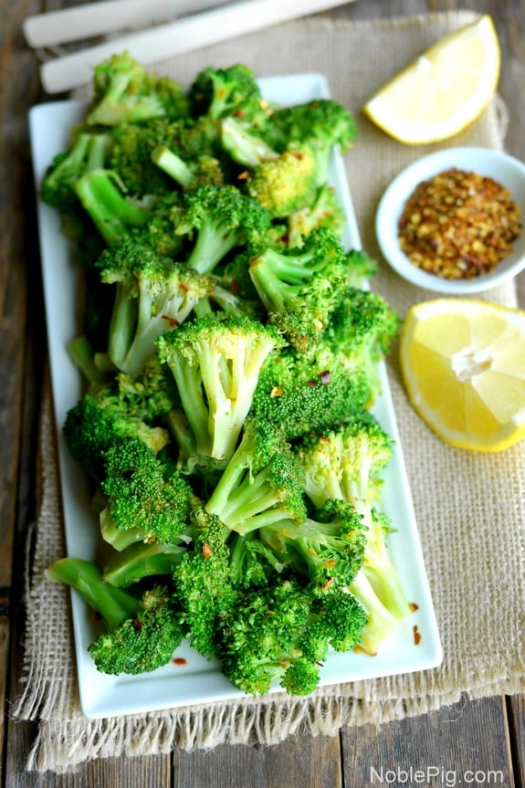 5 Minute Spicy Lemon Broccoli from Noble Pig 2