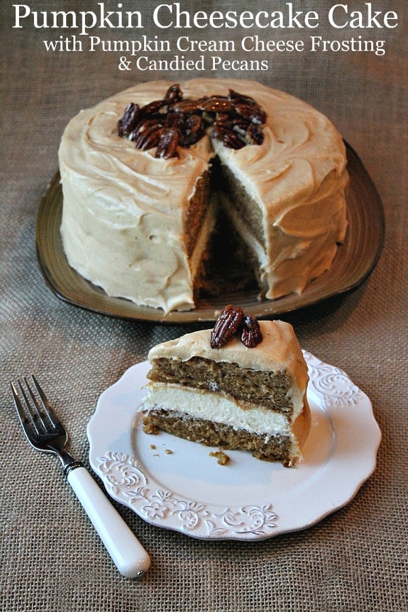 Pumpkin Cheesecake Cake RecipeGirl com 