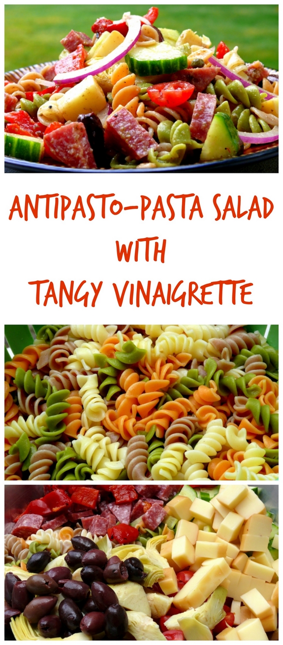 Antipasto Pasta Salad with Tangy Red Wine Vinaigrette this is by far the best pasta salad 