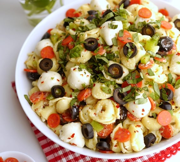 Pepperoni Pizza Pasta Salad the perfect side dish