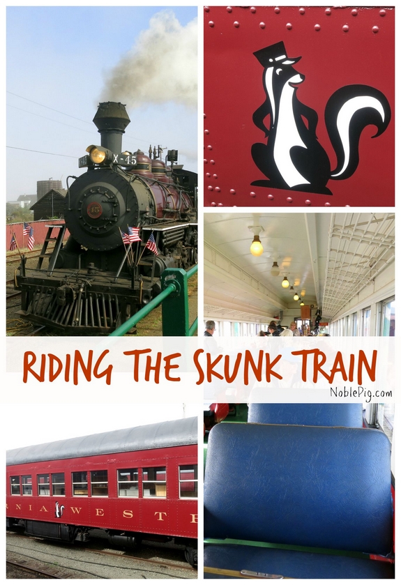 Take a ride on the Skunk Train in Mendocino California the kids and adults will enjoy this beautiful vintage train 