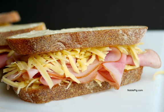 Epic Grilled Ham and Cheese Sandwich sand