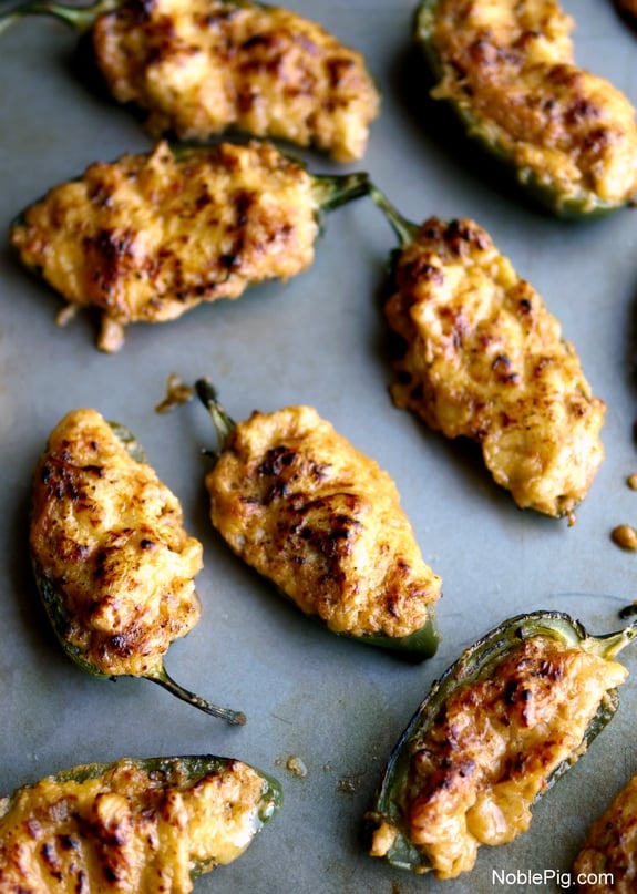 Spicy Ground Turkey Stuffed Jalapenos perfect for game day