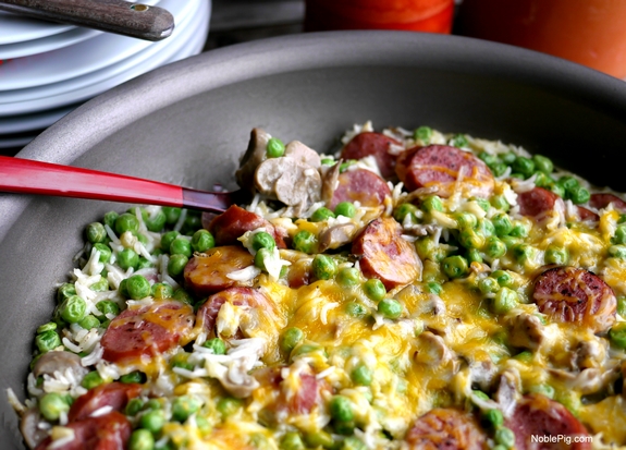 Quick Skillet Kielbasa Meal good for the whole family 