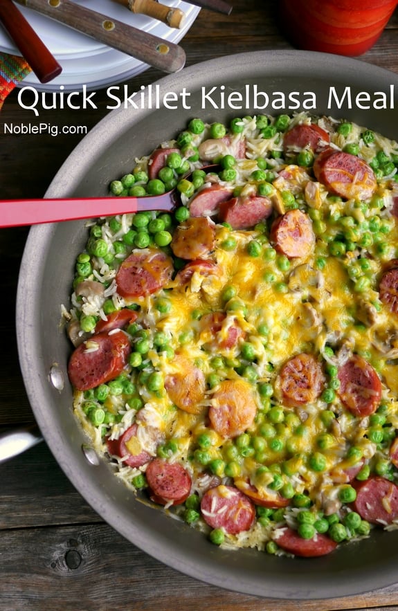 Quick Skillet Kielbasa Meal when you need to get dinner on the table in a hurry