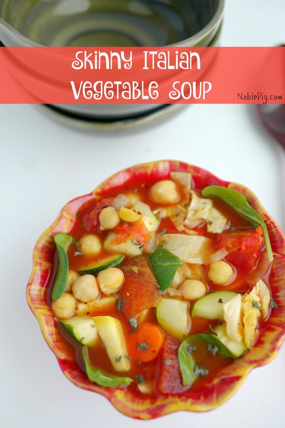 Skinny Italian Vegetable Soup 130 calories per cup
