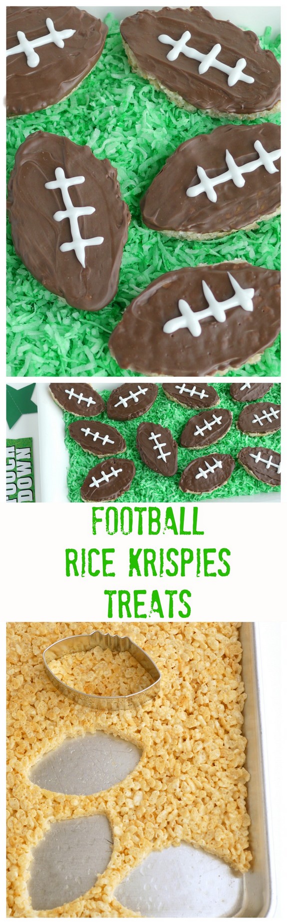 Football Inspired Rice Krispies Treats