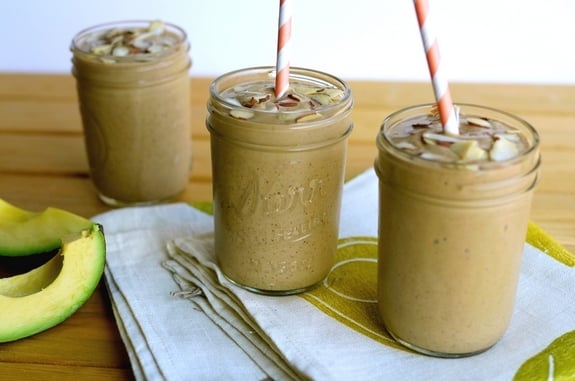 Chocolate Avocado Almond Butter Smoothie is a great way to start the day