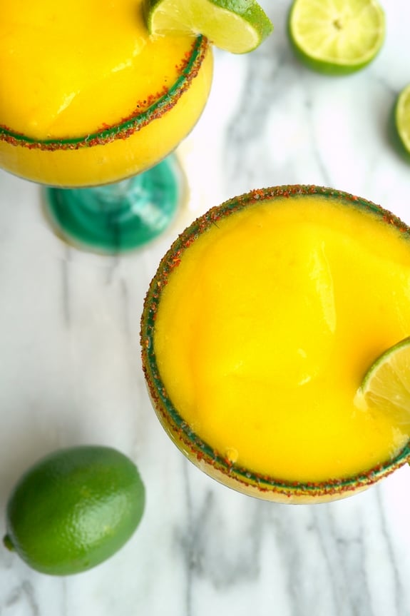 Spicy Mango Frozen Margaritas the perfect drink