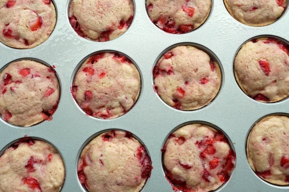 Strawberry Shortcake Cookies pan filled