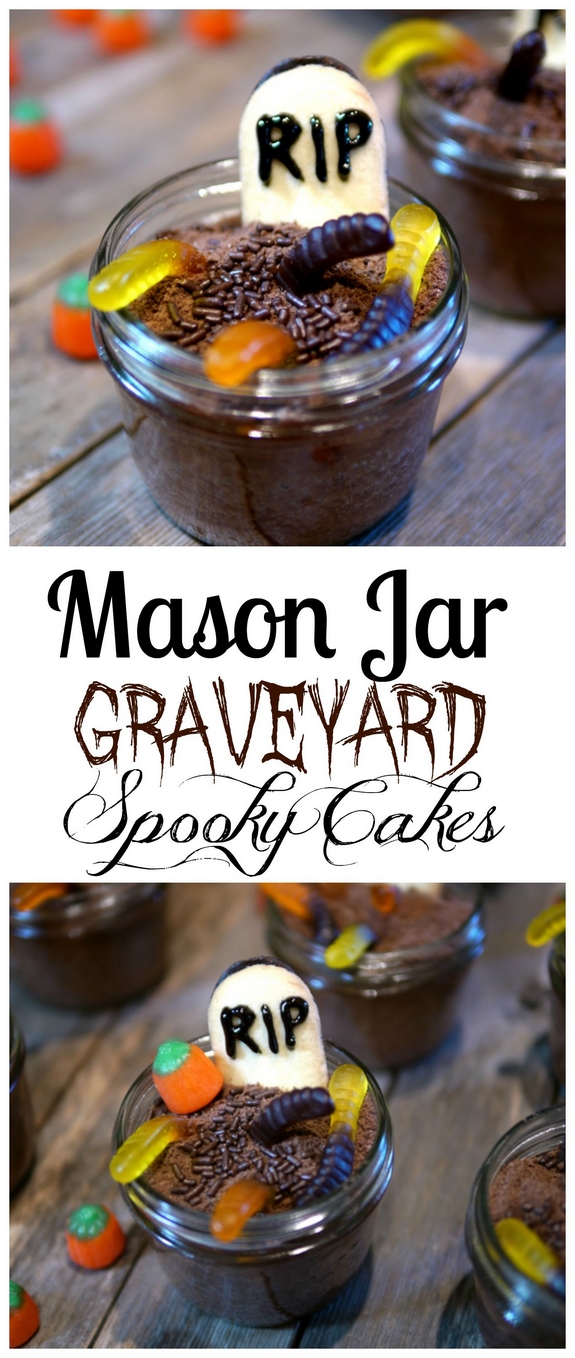 Mason Jar Graveyard Spooky Cakes