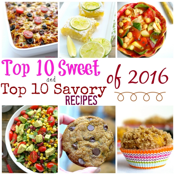 Top 10 Sweet and Top 10 Savory Recipes of 2016