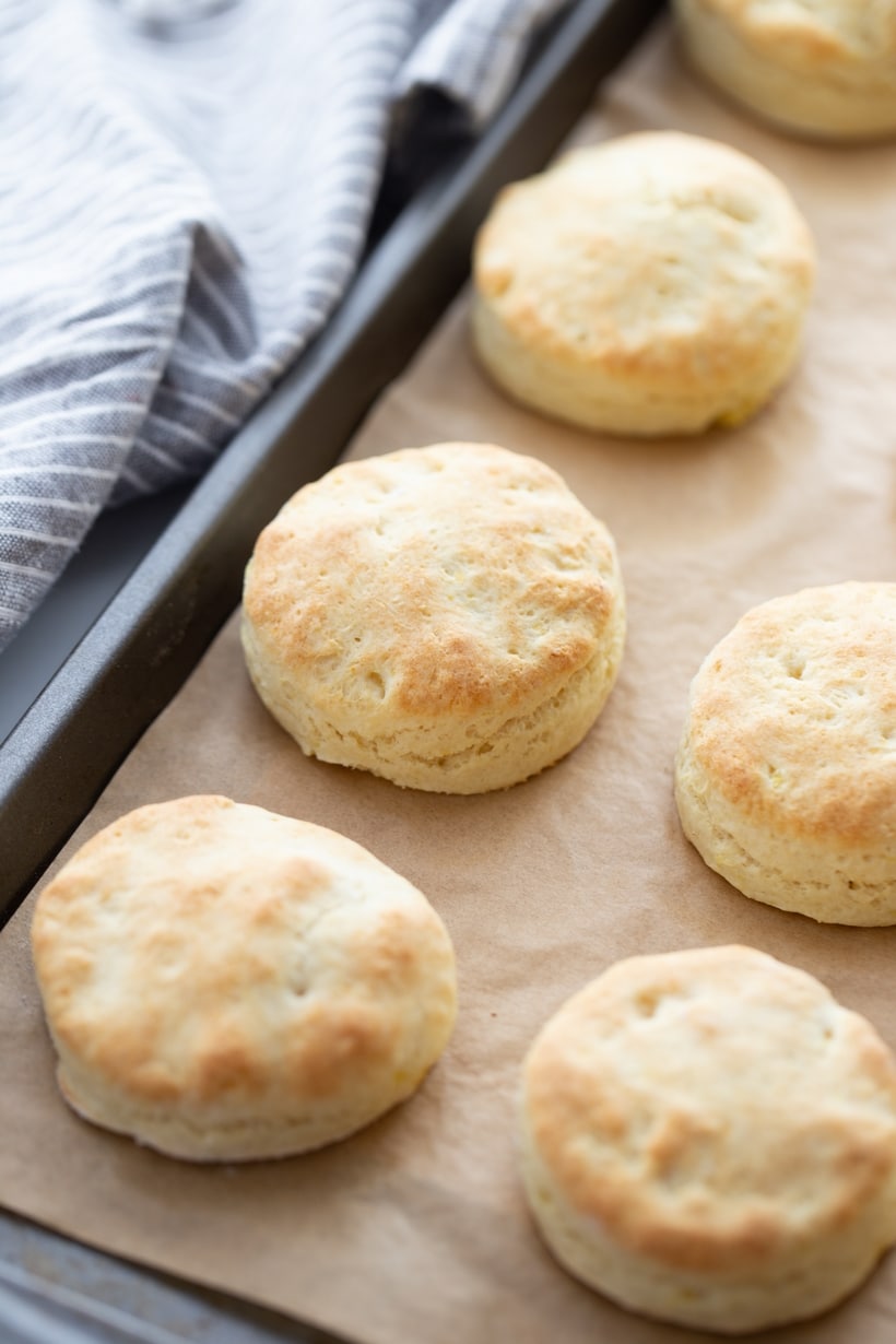 Rising biscuits.