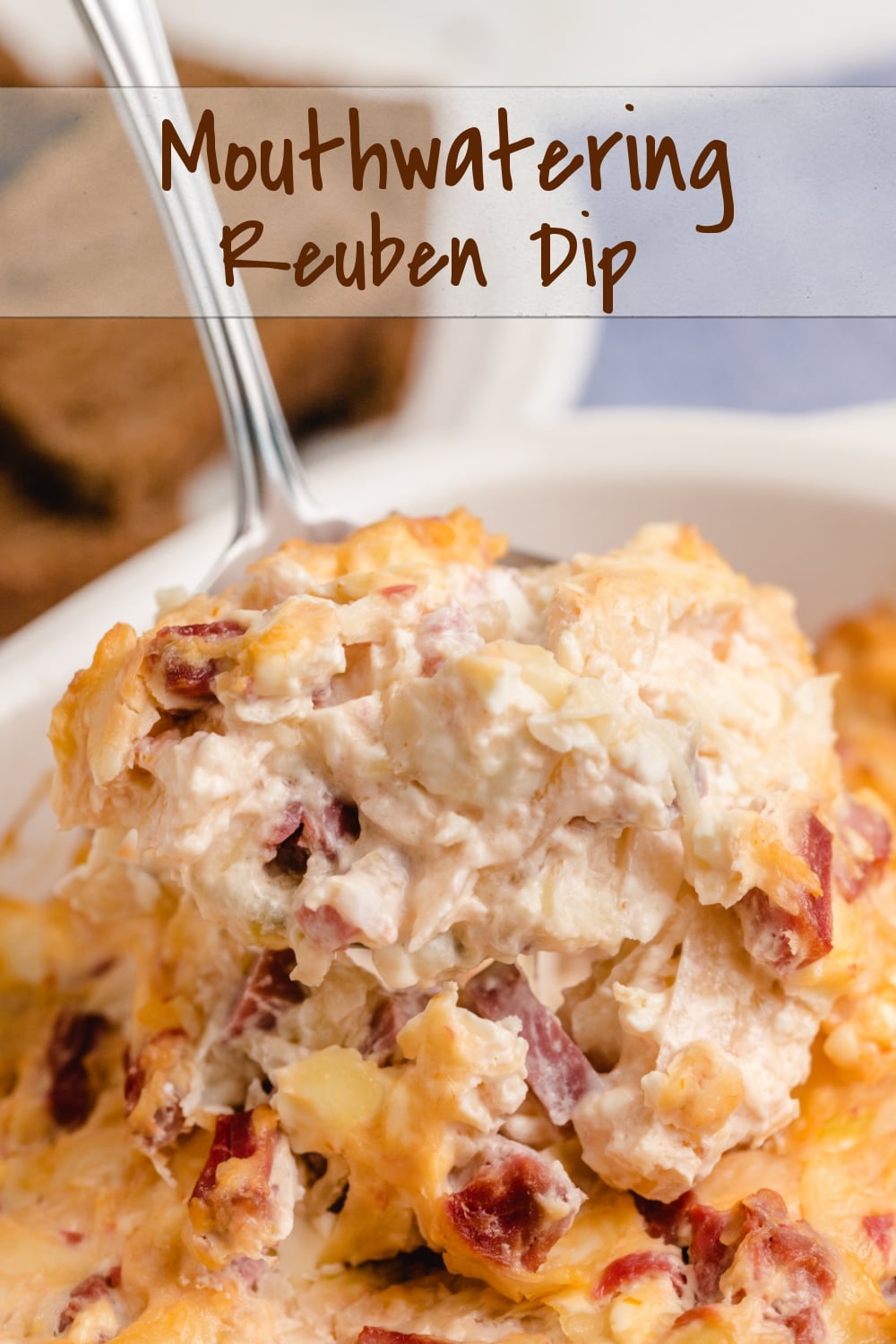 Hot and cheesy Reuben Dip has all the flavors of a favorite diner sandwich - corned beef, sharp and crunchy sauerkraut, Swiss cheese and sweet and tangy condiment base. Scoop it up with slices of rye, pumpernickel or your favorite white bread.   via @cmpollak1