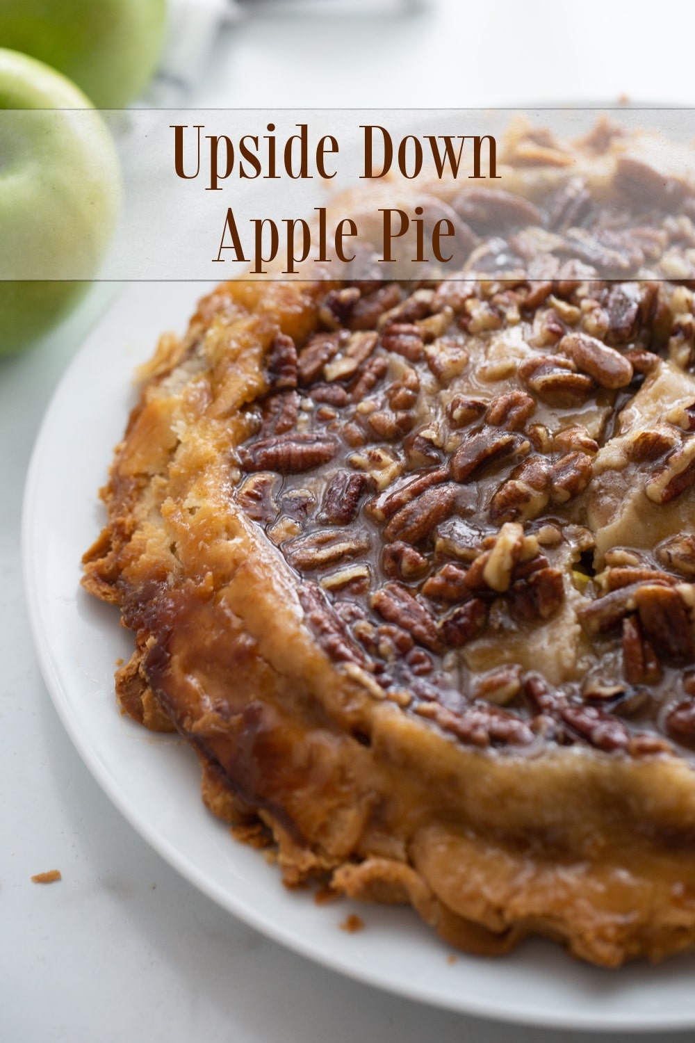 This Upside Down Apple Pie is a delicious way to celebrate Fall. The best part...no crust making skills are necessary to make this gorgeous pie. It turns out perfect every time. via @cmpollak1