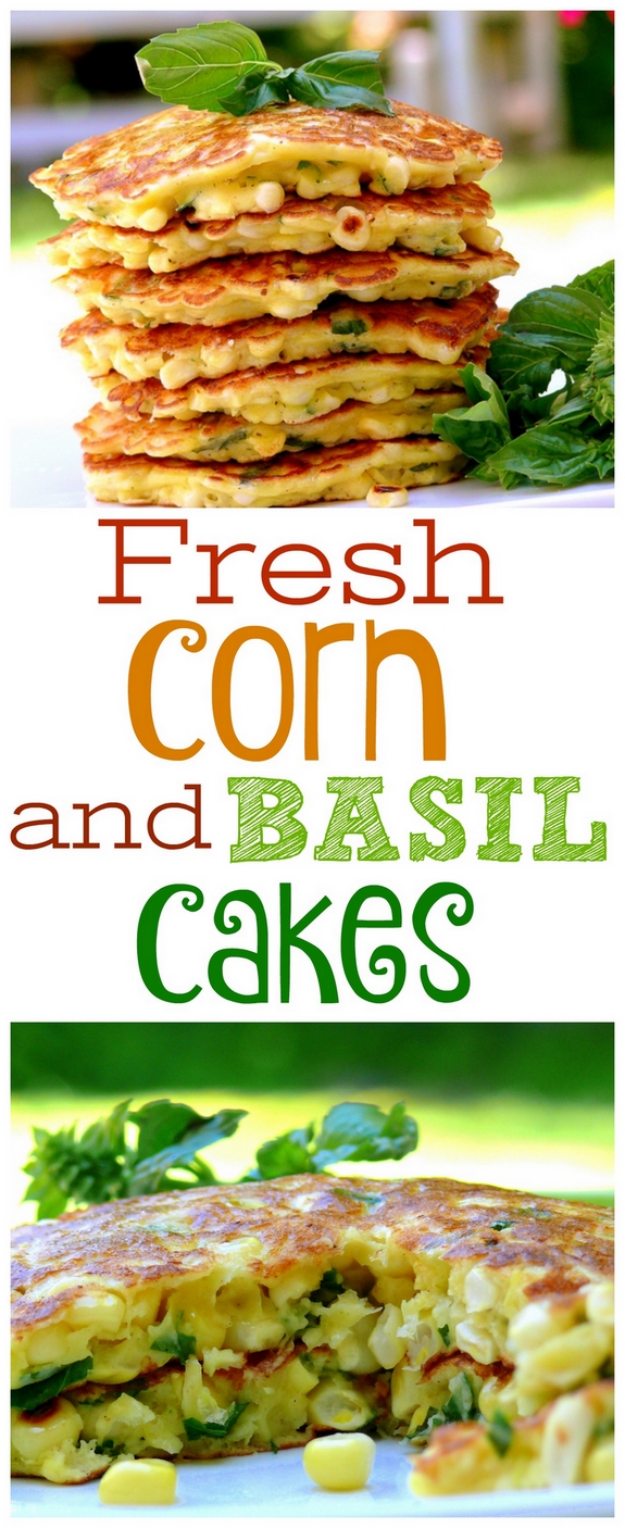 Fresh Corn and Basil Cakes 