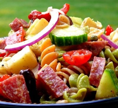 Antipasto Pasta Salad with Tangy Red Wine Vinaigrette