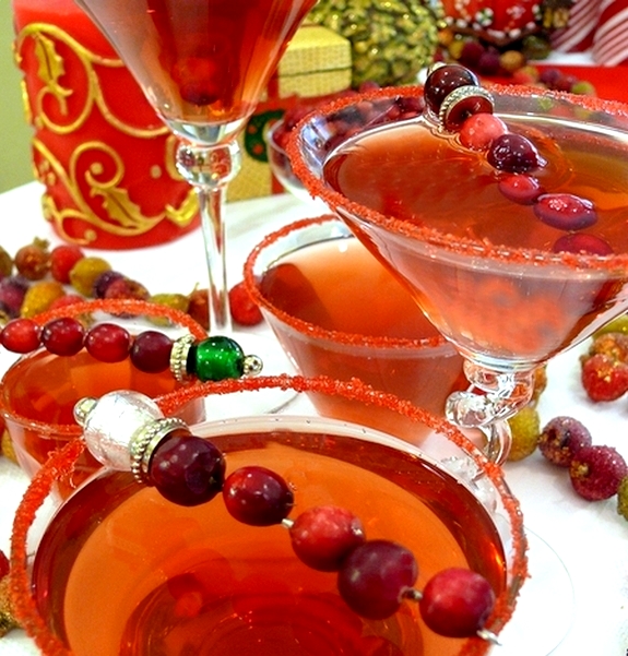 Cranberry Spiced Martini Cocktail
