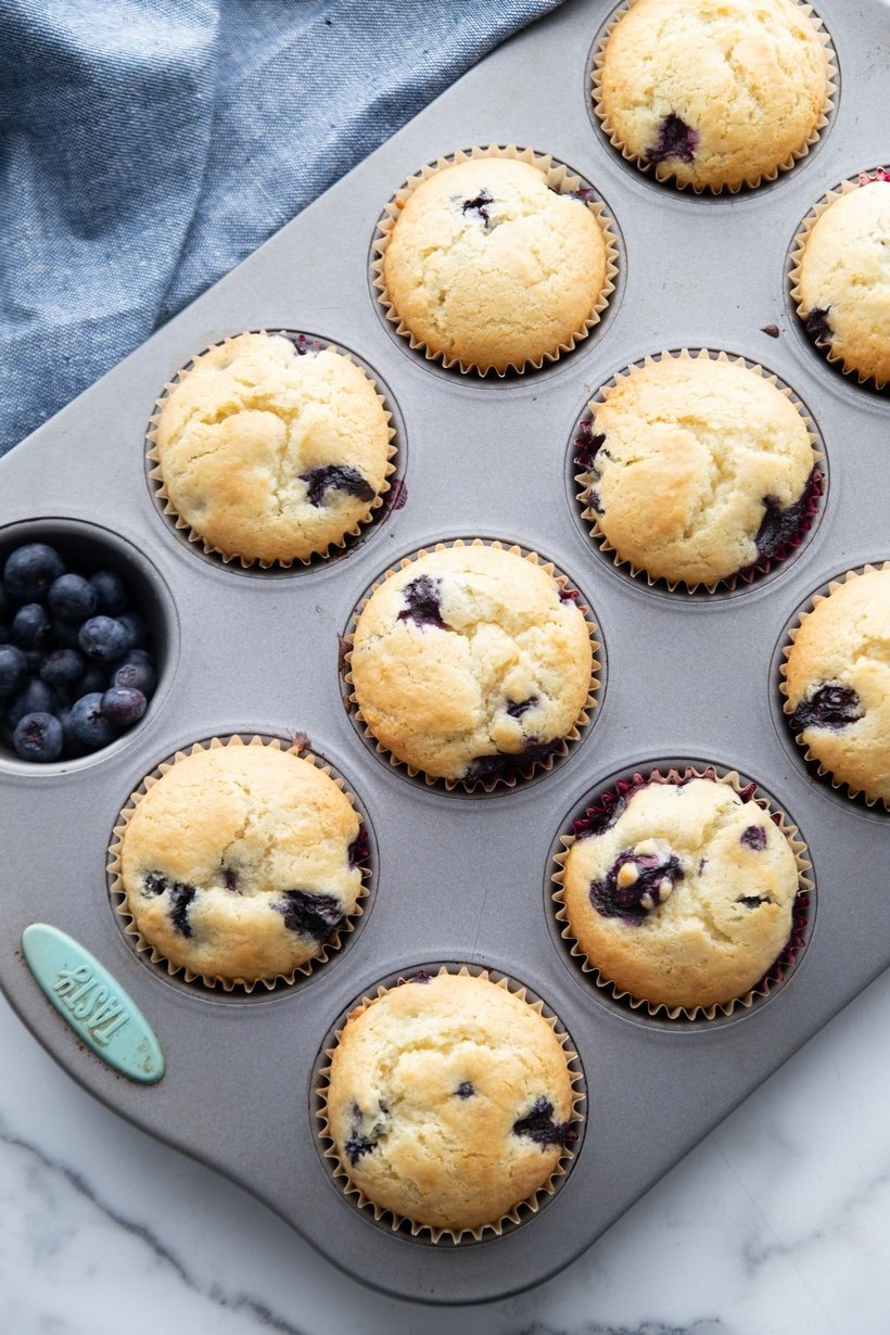 loaded blueberry muffins