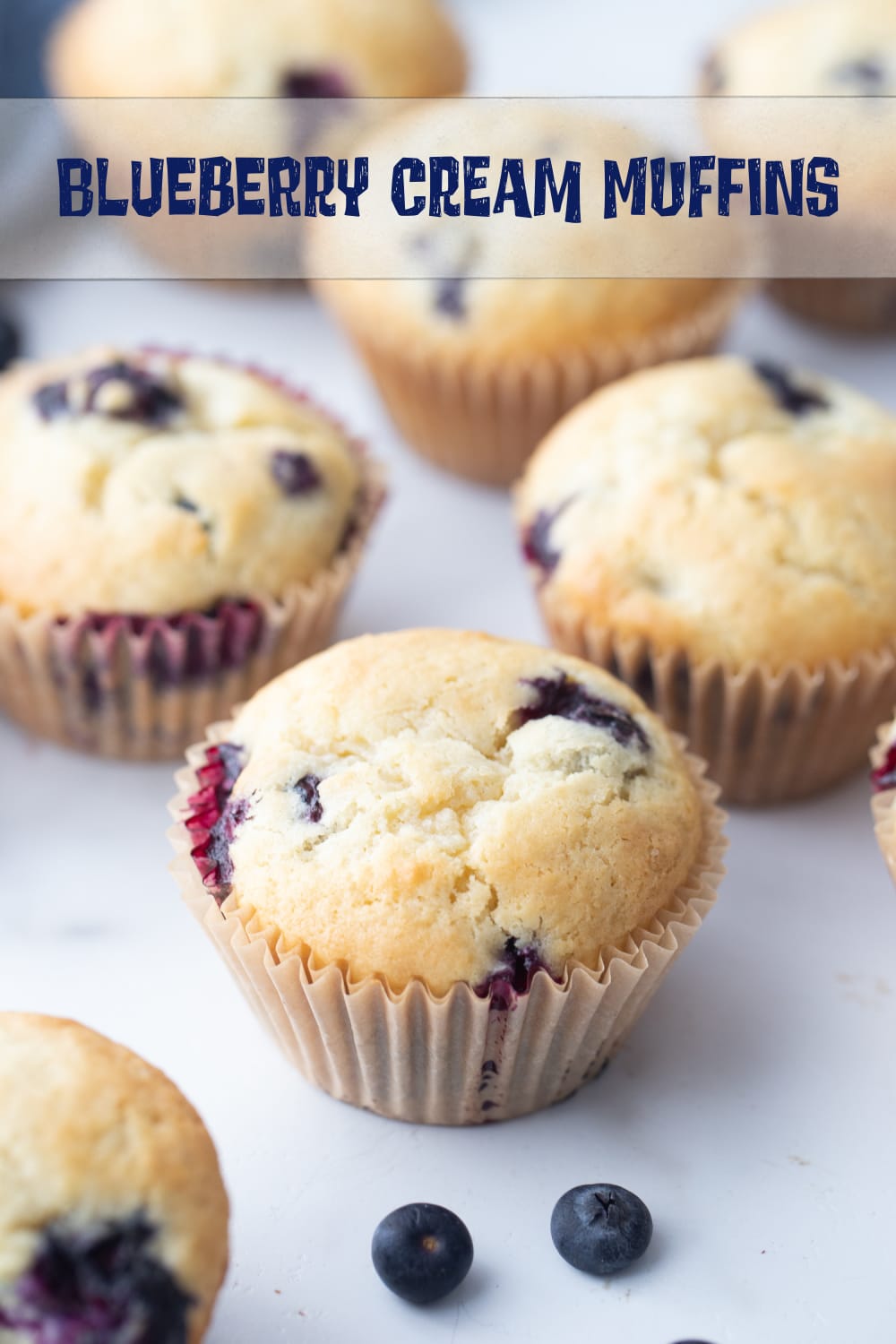 Blueberry Cream Muffins - one bite and you'll understand why these tender and rich muffins are one of the best you've ever tasted. via @cmpollak1