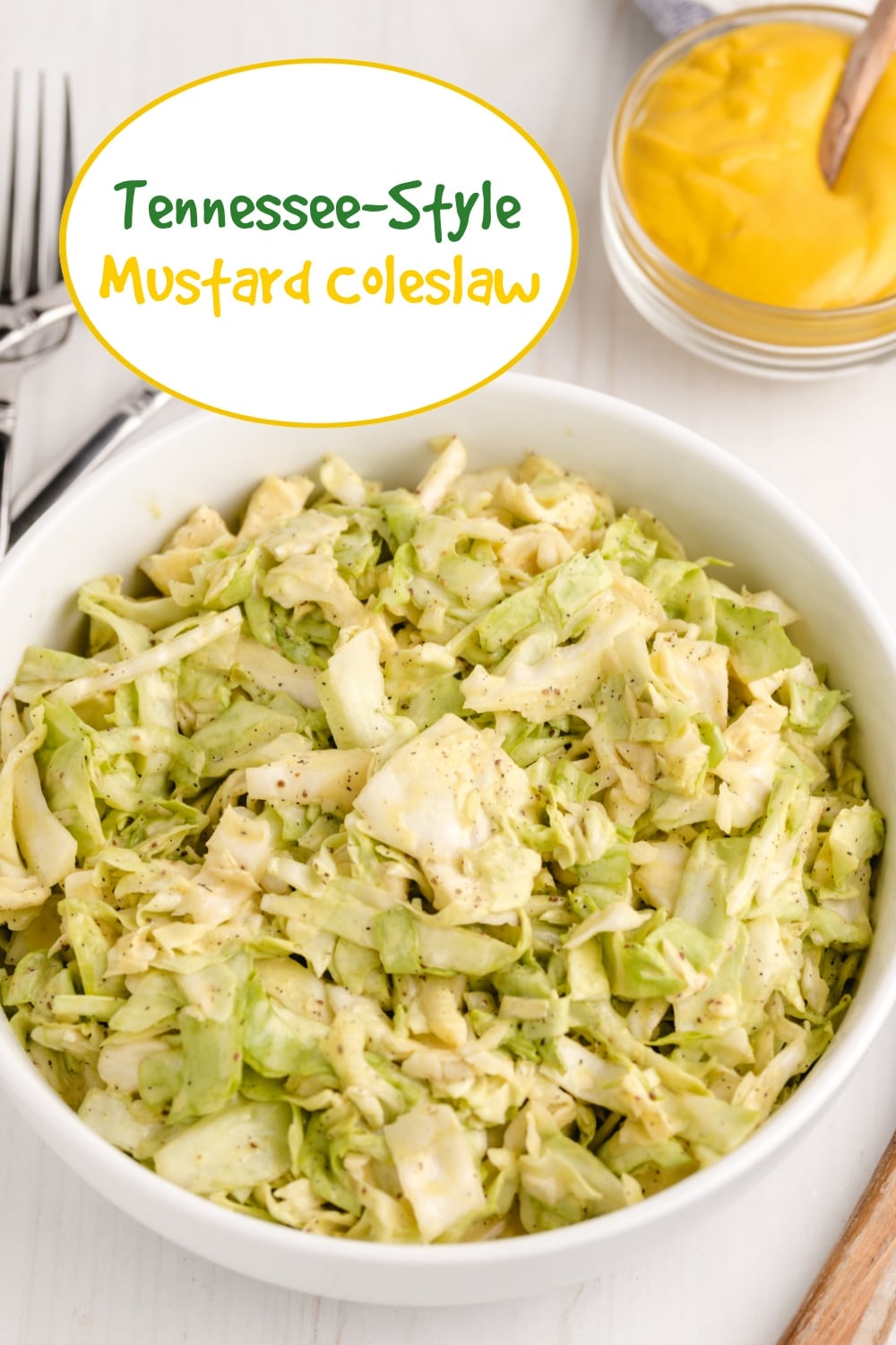 This Tennessee-Style Mustard Coleslaw is a classic mayonnaise-based coleslaw bolstered with the addition of yellow mustard. This traditionally, southern version of coleslaw is a versatile side dish that can do double duty as a burger or hot dog topper, too. via @cmpollak1