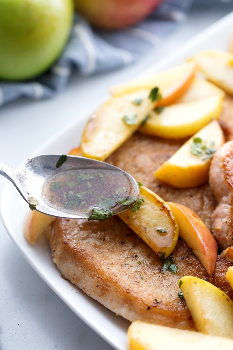 pork cutlets with apples recipe