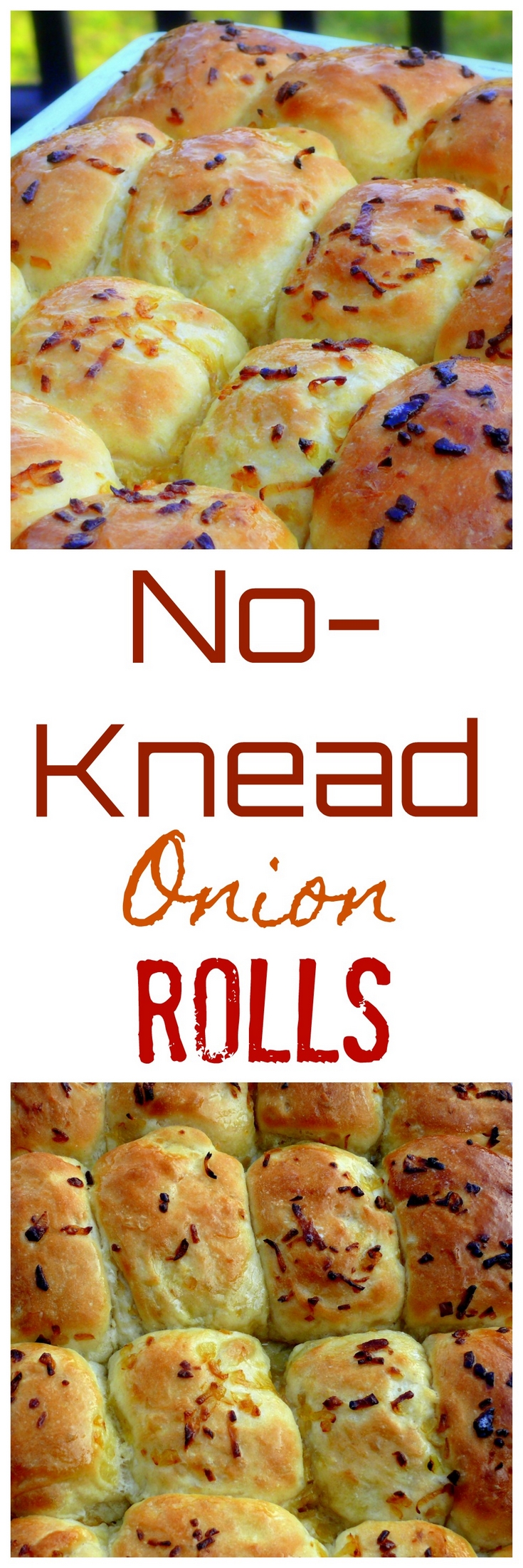 VIDEO + RECIPE: Soft and airy, these No-Knead Onion Rolls are the perfect addition to any dinner or lunch menu. It couldn't be easier than making the dough, letting it rise and shaping into balls for the oven. They make perfect slider buns too, from NoblePig.com. via @cmpollak1