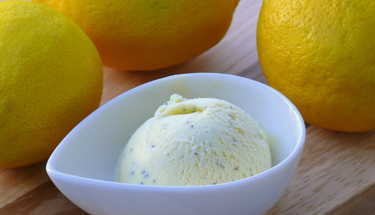 Lemon Poppy Seed Ice Cream