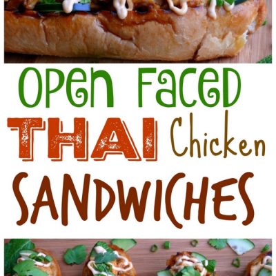 Open Faced Thai Style Chicken Sandwiches
