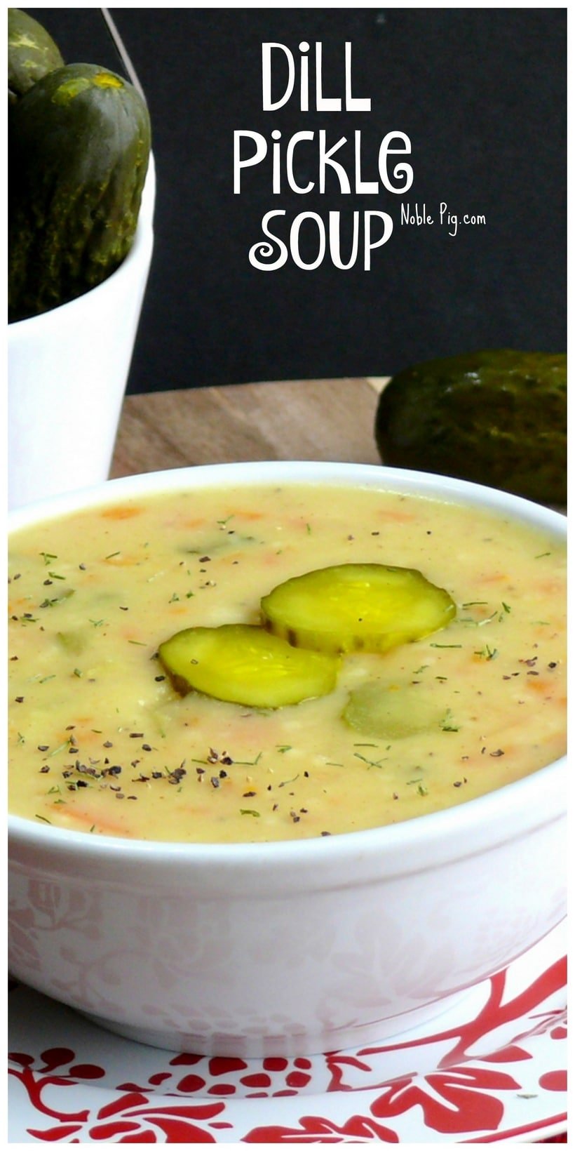 VIDEO + Recipe: Dill Pickle Soup has swept the nation and is exactly the Polish Dill Pickle Soup recipe you've been looking for. #noblepig #dillpicklesoup #polishdillpicklesoup #pickles #dill #soup #polishfood #polishfoodrecipes #polishrecipes #thebestdillpicklesoup #easydillpicklesoup #dillpickles #dillpickle via @cmpollak1