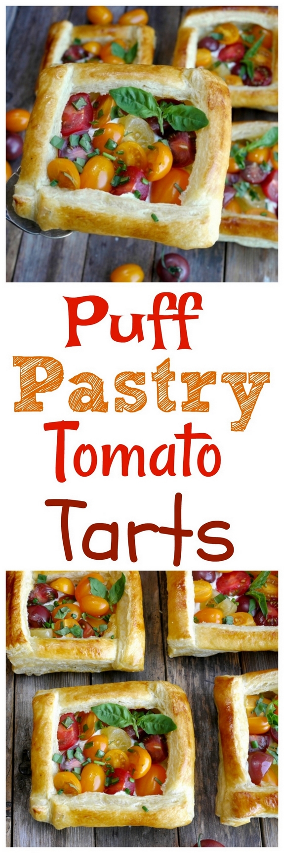 Puff Pastry Tomato Tarts from NoblePig.com.