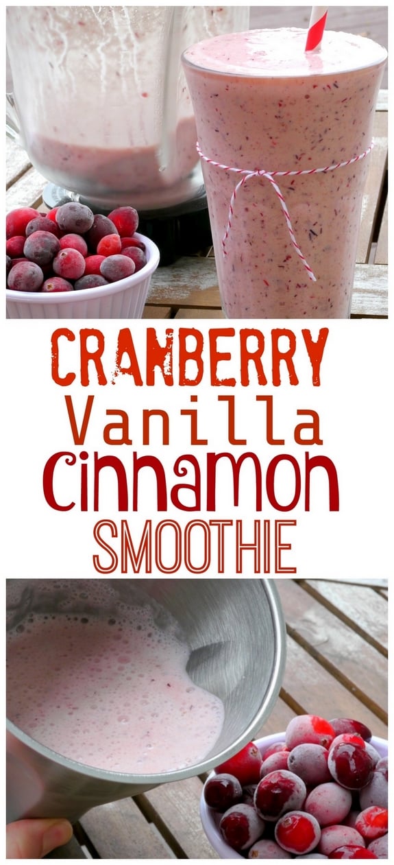 Cranberry Vanilla Cinnamon Smoothie 