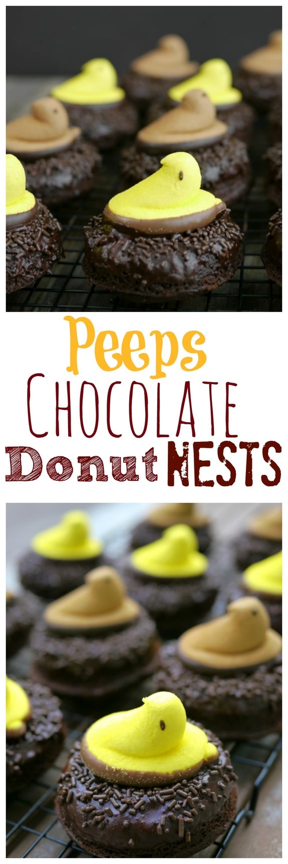 Peeps Chocolate Donut Nests