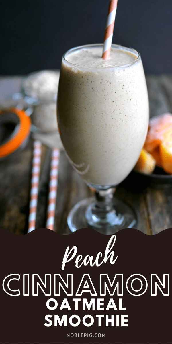 When it comes to adding oatmeal to your smoothie, there is no better flavor combination than a Peach Cinnamon Oatmeal Smoothie. Your regular peach smoothie will never be the same. via @cmpollak1