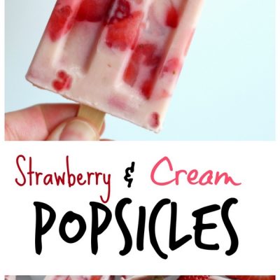 Strawberries and Cream Popsicles from NoblePig.com
