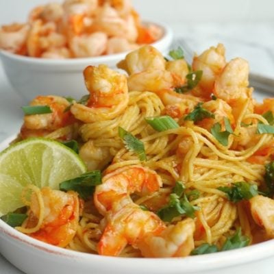 Spicy Thai Shrimp Pasta