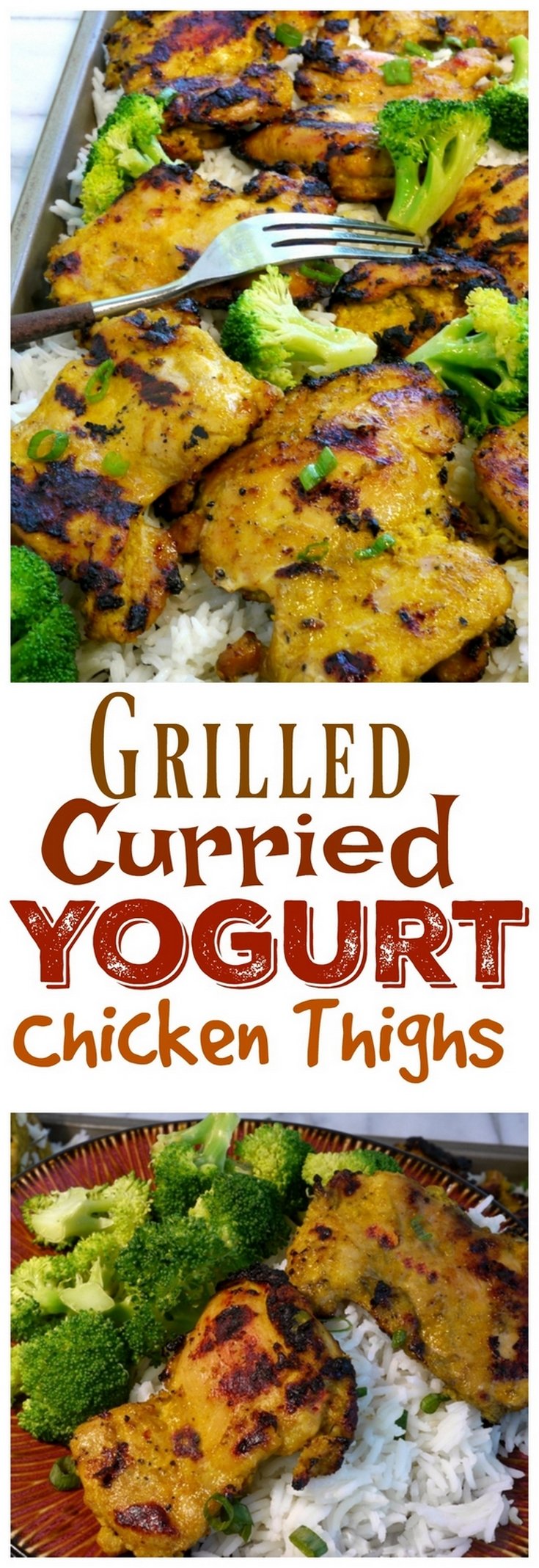 Jazz up your chicken with these Grilled Curried Yogurt Chicken Thighs. They add a new dimension and look to your regular grilled chicken recipe. Give it a try this week, from NoblePig.com. via @cmpollak1