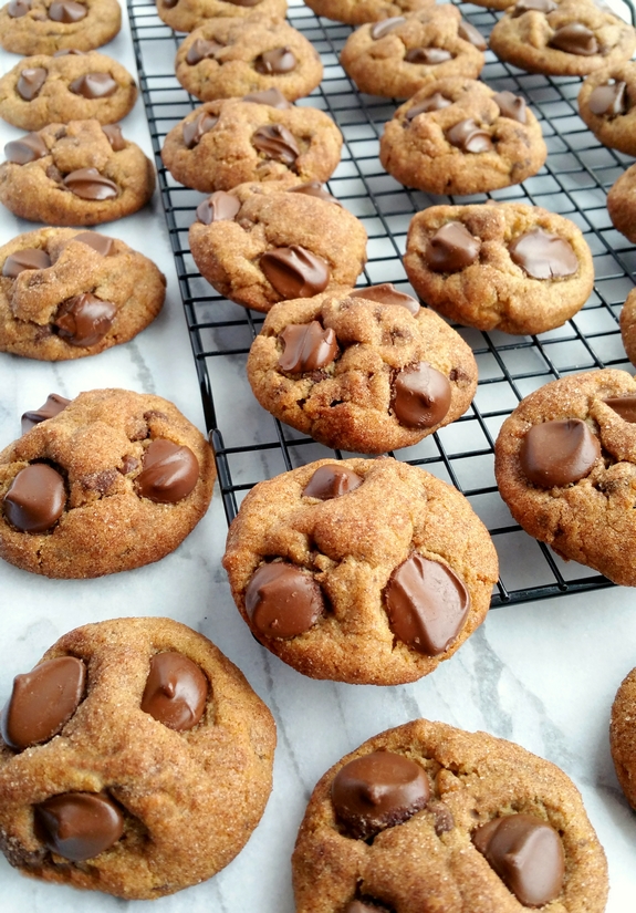 The Quickest Peanut Butter Banana Chocolate Chip Cookies