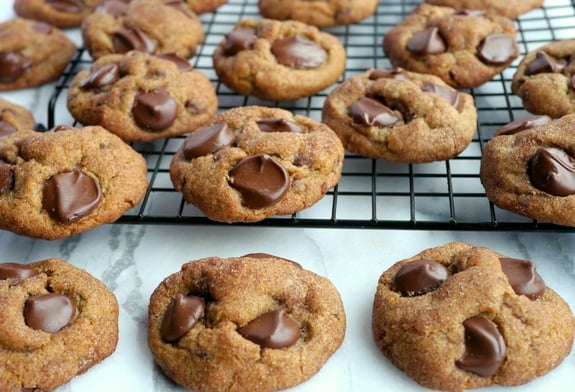 The Quickest Peanut Butter Banana Chocolate Chip Cookies 