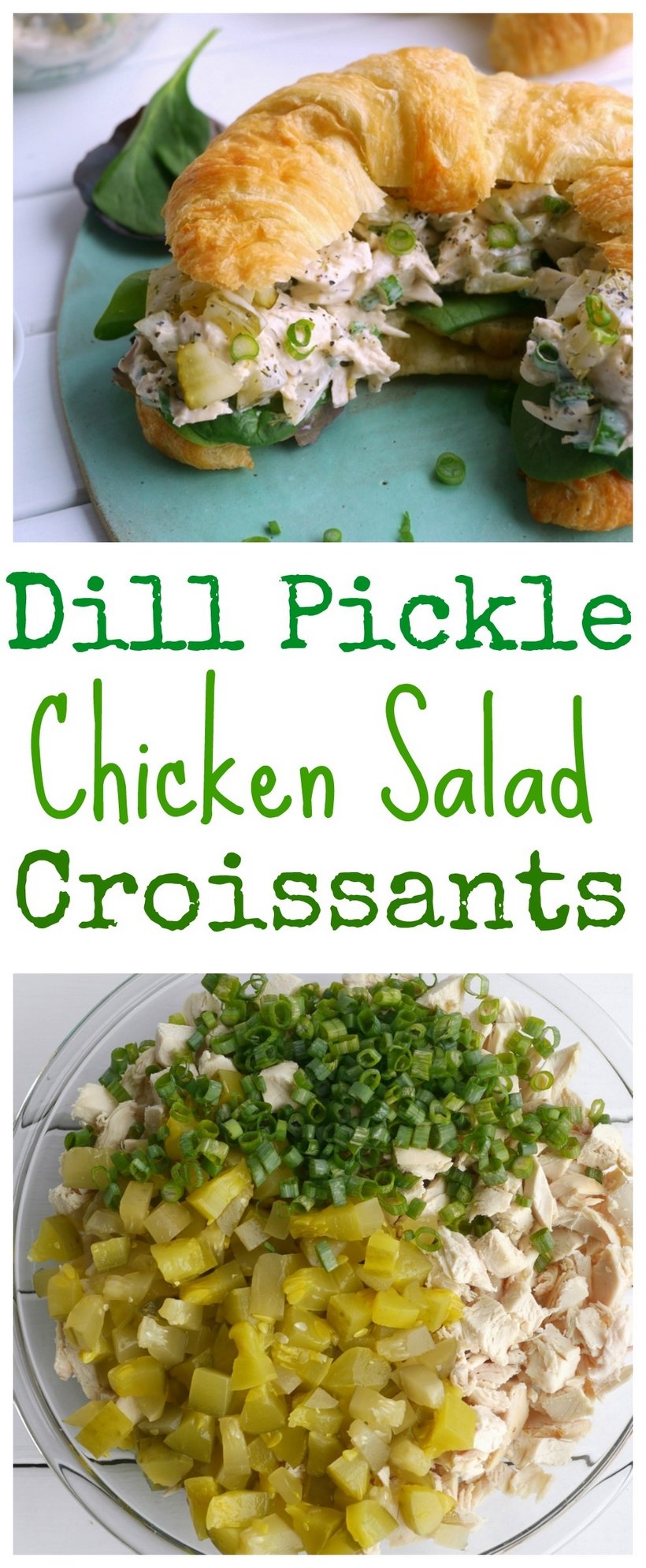 Dill Pickle Chicken Salad Croissants 