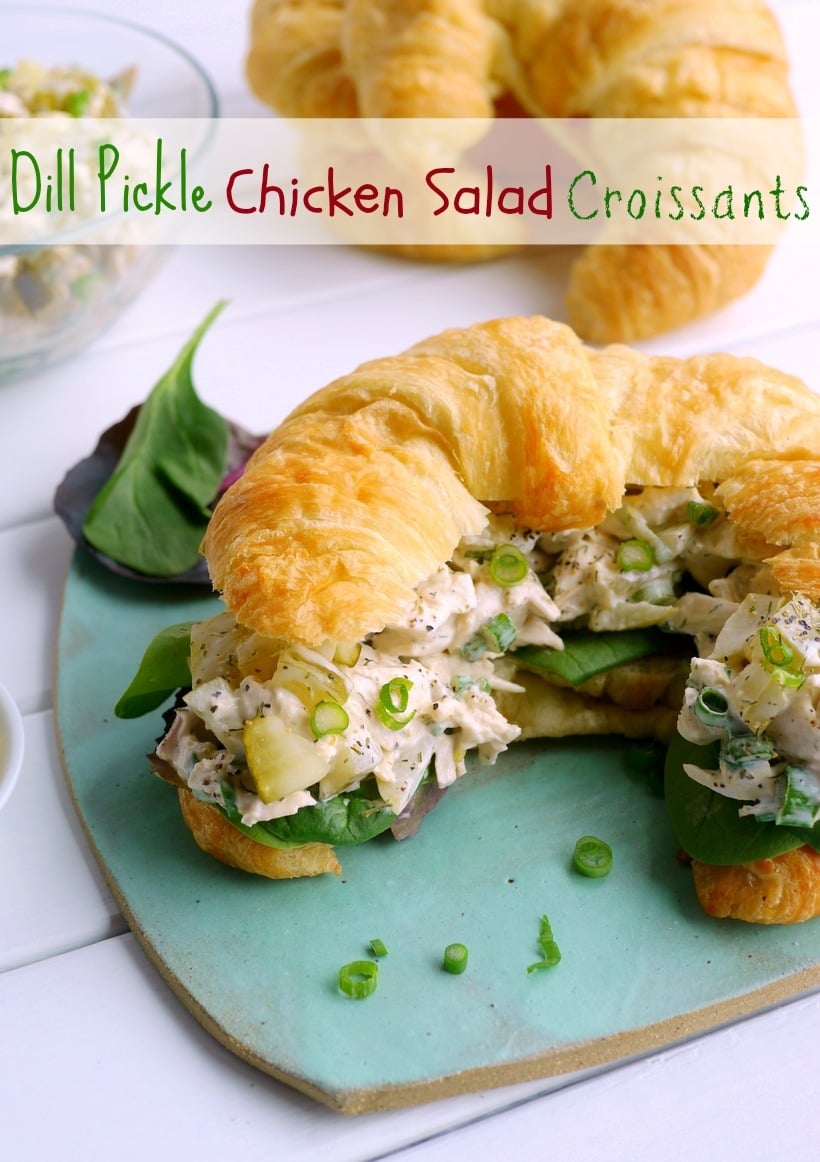 Dill Pickle Chicken Salad Croissants 