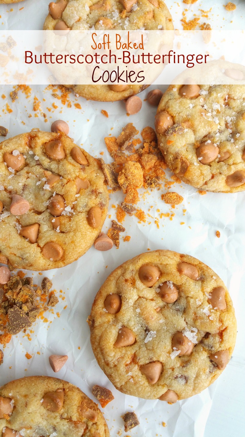 Soft Baked Butterscotch-Butterfinger Cookies