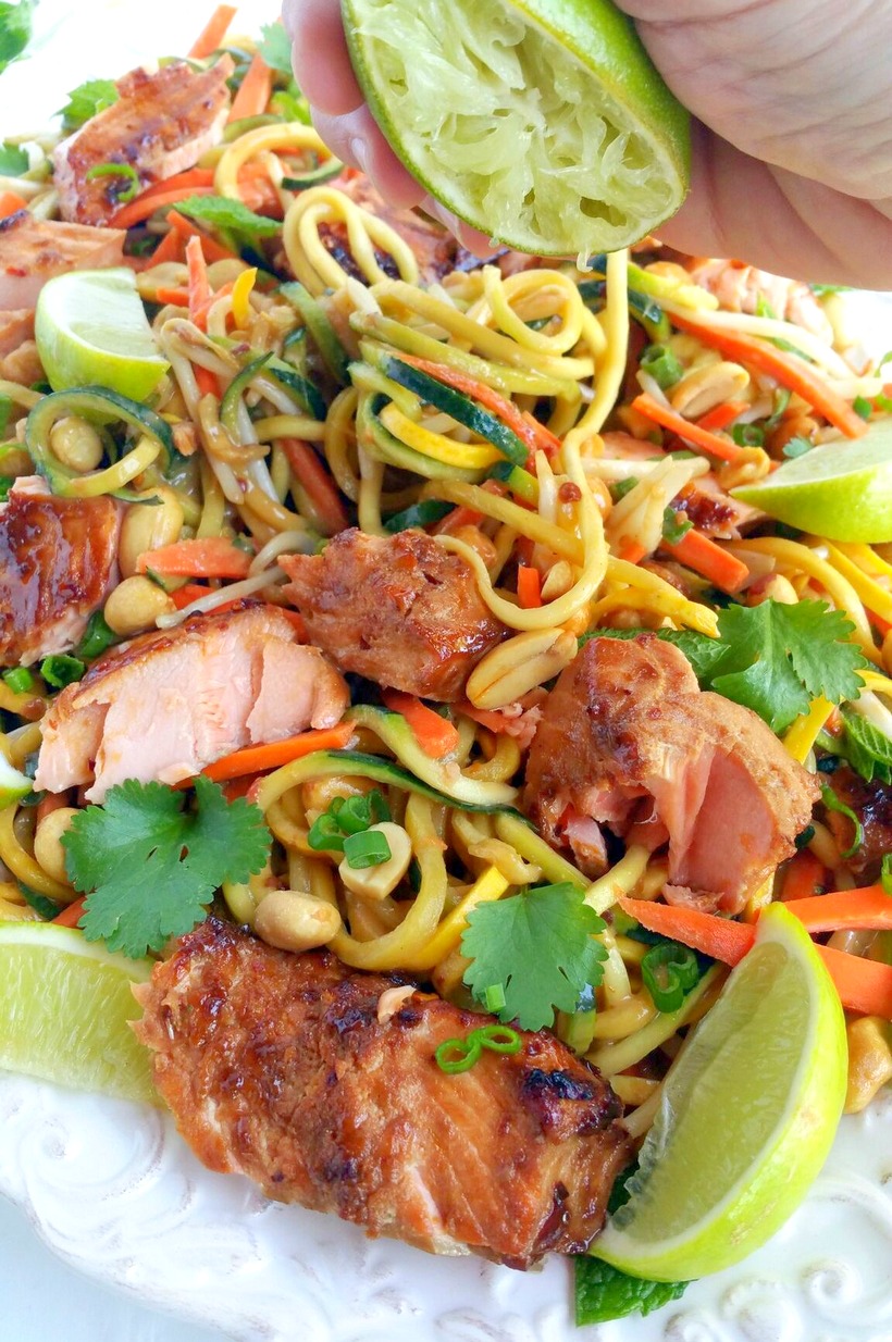 Salmon and Zucchini Noodles with Spicy Peanut Sauce, the refreshing and zesty sauce will make a lasting impression on everyone who is lucky enough to join you for this meal.