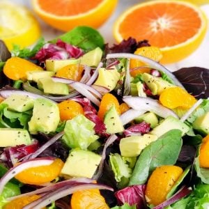 Orange and Avocado Salad in a bowl